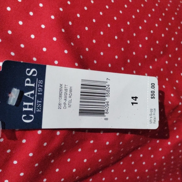 Chaps red polka dot skirt size 14 - Picture 5 of 7